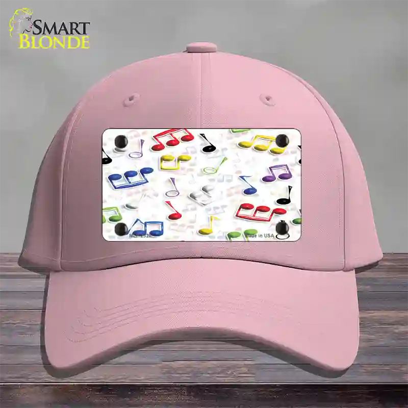 Musical Notes Multi-Color Novelty License Plate Hat Cotton / Pink