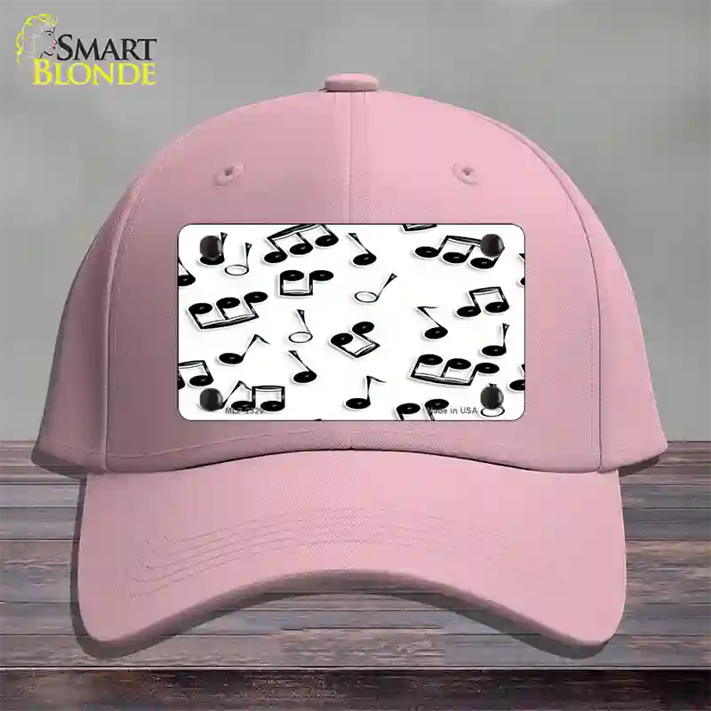 Musical Notes Black White Novelty License Plate Hat Cotton / Pink