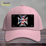 Maltese Cross Flag Novelty License Plate Hat Cotton / Pink