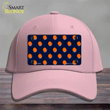 Orange Polka Dots Navy Blue Novelty License Plate Hat Cotton / Pink