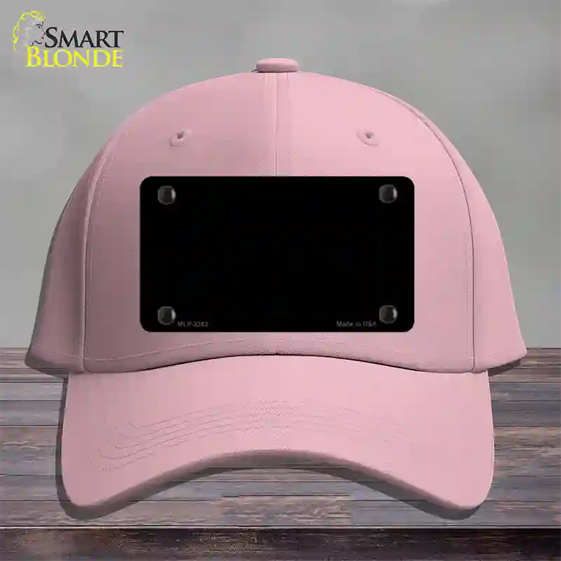 Black Solid Novelty License Plate Hat Cotton / Pink