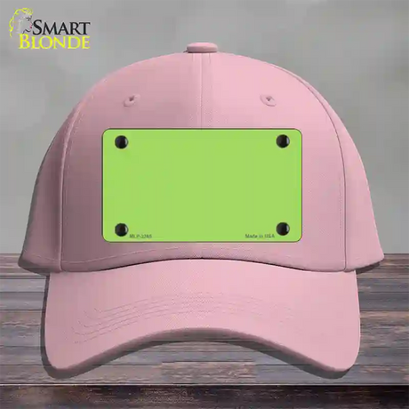 Lime Green Solid Novelty License Plate Hat Cotton / Pink