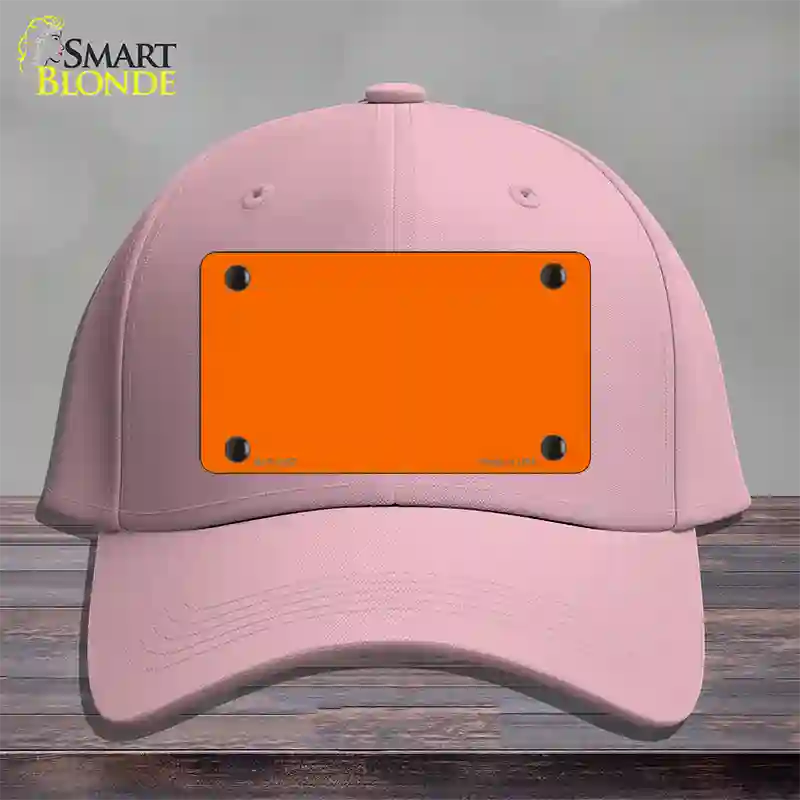 Orange Solid Novelty License Plate Hat Cotton / Pink