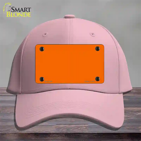 Orange Solid Novelty License Plate Hat Cotton / Pink