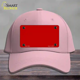 Red Solid Novelty License Plate Hat Cotton / Pink