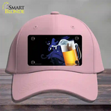 Frothy Beer Mug Offset Novelty License Plate Hat Cotton / Pink