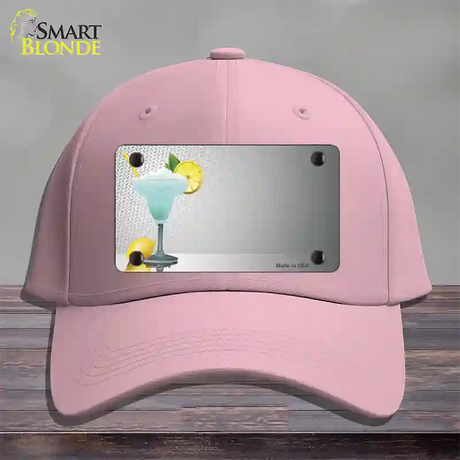 Margarita Time Offset Novelty License Plate Hat Cotton / Pink