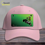 Quad Rider Offset Flat Novelty License Plate Hat Cotton / Pink