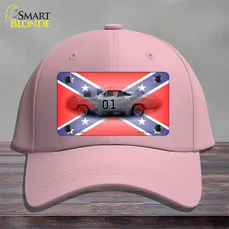 Confederate Flag Charger Novelty License Plate Hat Cotton / Pink