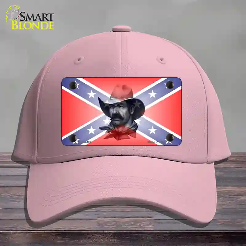 Confederate Flag Cowboy Novelty License Plate Hat Cotton / Pink