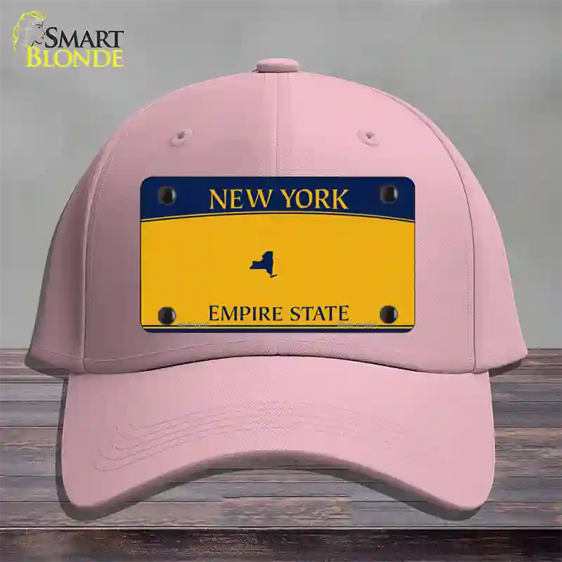 New York State Blanks Novelty License Plate Hat Cotton / Pink