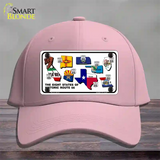 Route 66 Historic 8 Flags Novelty License Plate Hat Cotton / Pink