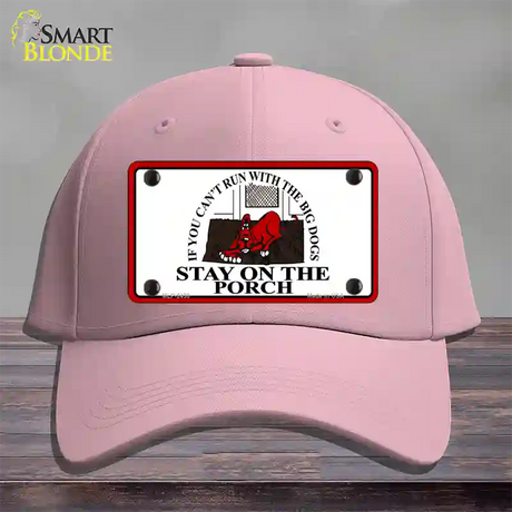 Cant Run With The Big Dogs Novelty License Plate Hat Cotton / Pink