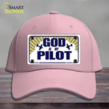 God Is My Pilot Novelty License Plate Hat Cotton / Pink