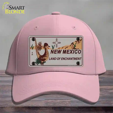 Roadrunner Gray New Mexico Novelty License Plate Hat Cotton / Pink