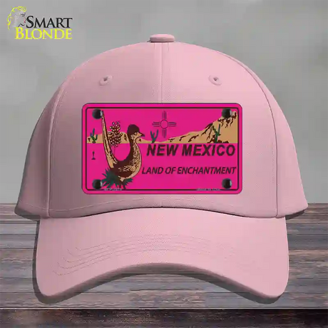 Roadrunner Pink New Mexico Novelty License Plate Hat Cotton / Pink