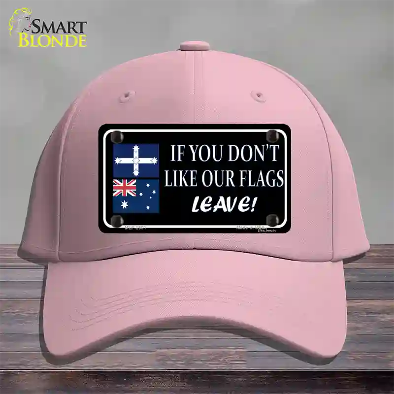 If You Dont Like Our Flag Leave Novelty License Plate Hat Cotton / Pink