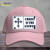 Christ Is The Answer Novelty License Plate Hat Cotton / Pink