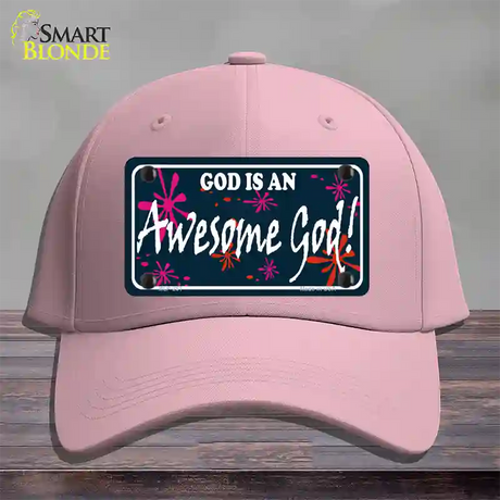 God Is An Awesome God Novelty License Plate Hat Cotton / Pink