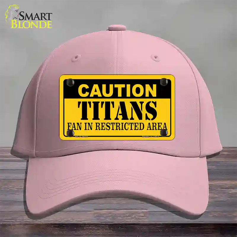 Caution Titans Novelty License Plate Hat Cotton / Pink