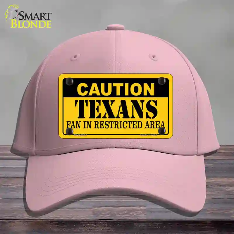 Caution Texans Novelty License Plate Hat Cotton / Pink