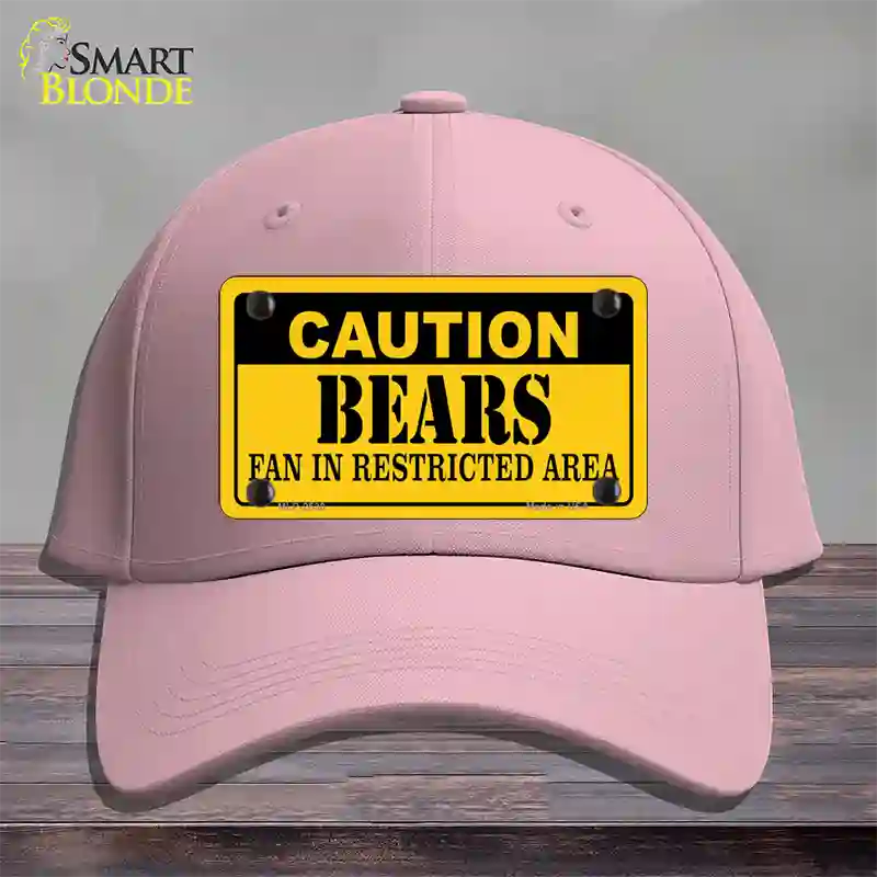 Caution Bears Novelty License Plate Hat Cotton / Pink