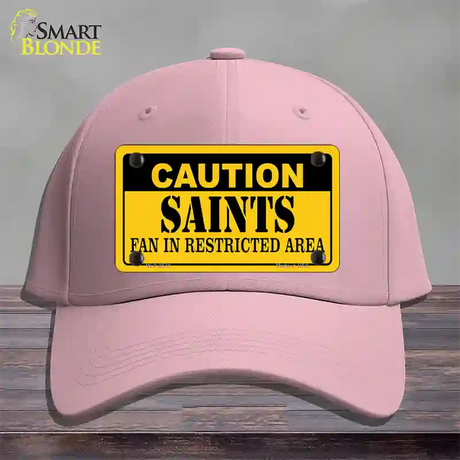 Caution Saints Novelty License Plate Hat Cotton / Pink