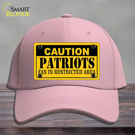 Caution Patriots Novelty License Plate Hat Cotton / Pink