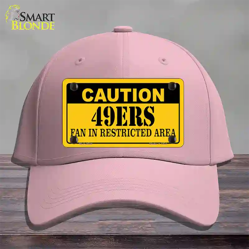 Caution 49ers Novelty License Plate Hat Cotton / Pink