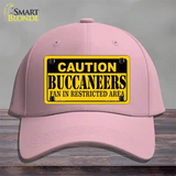 Caution Buccaneers Novelty License Plate Hat Cotton / Pink