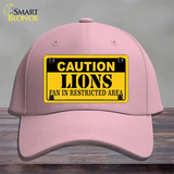 Caution Lions Novelty License Plate Hat Cotton / Pink