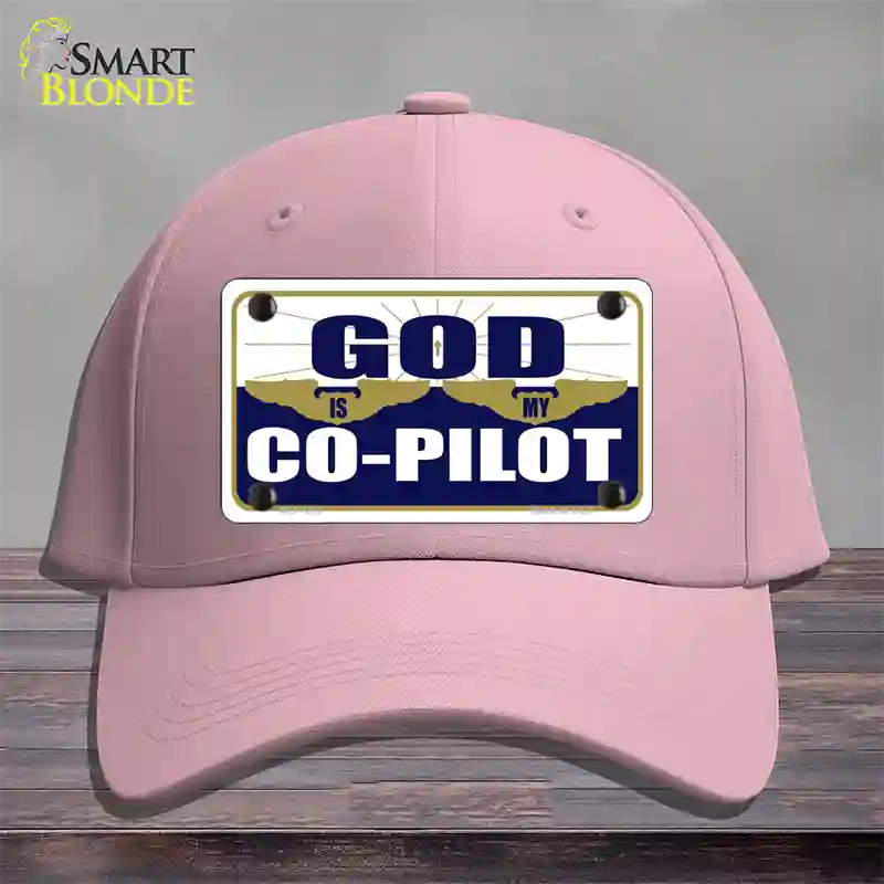 God Is My Co-Pilot Novelty License Plate Hat Cotton / Pink