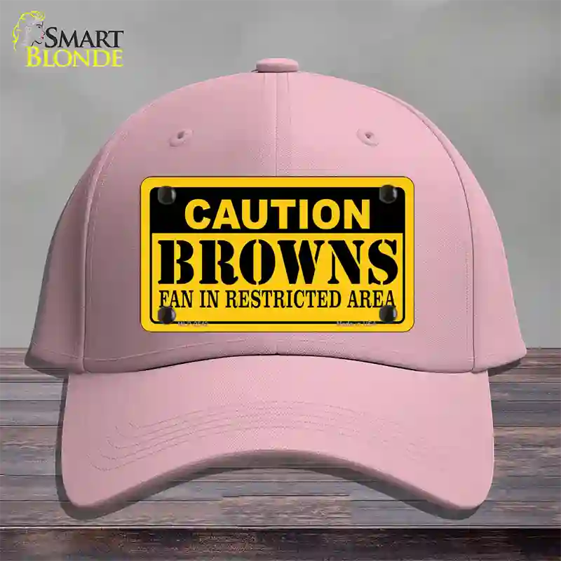 Caution Browns Novelty License Plate Hat Cotton / Pink