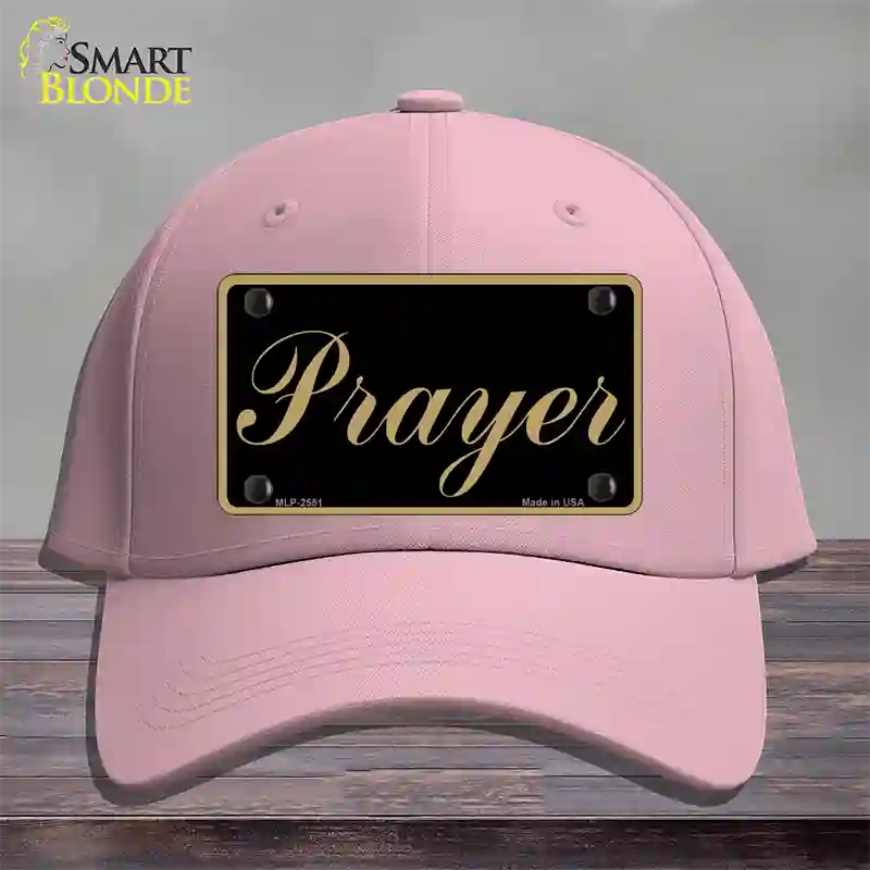 Prayer Novelty License Plate Hat Cotton / Pink