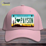 I Love Payson Arizona Novelty License Plate Hat Cotton / Pink