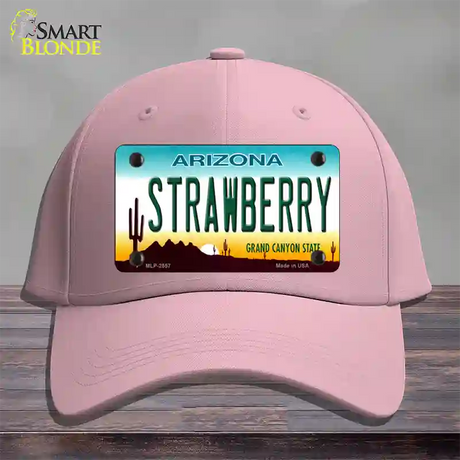 Strawberry Arizona Novelty License Plate Hat Cotton / Pink