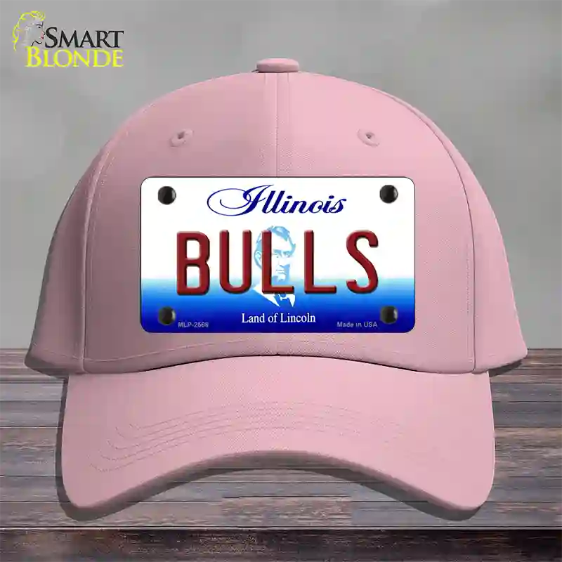 Bulls Illinois State Novelty License Plate Hat Cotton / Pink