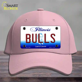 Bulls Illinois State Novelty License Plate Hat Cotton / Pink