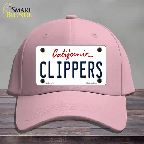 Clippers California State Novelty License Plate Hat Cotton / Pink