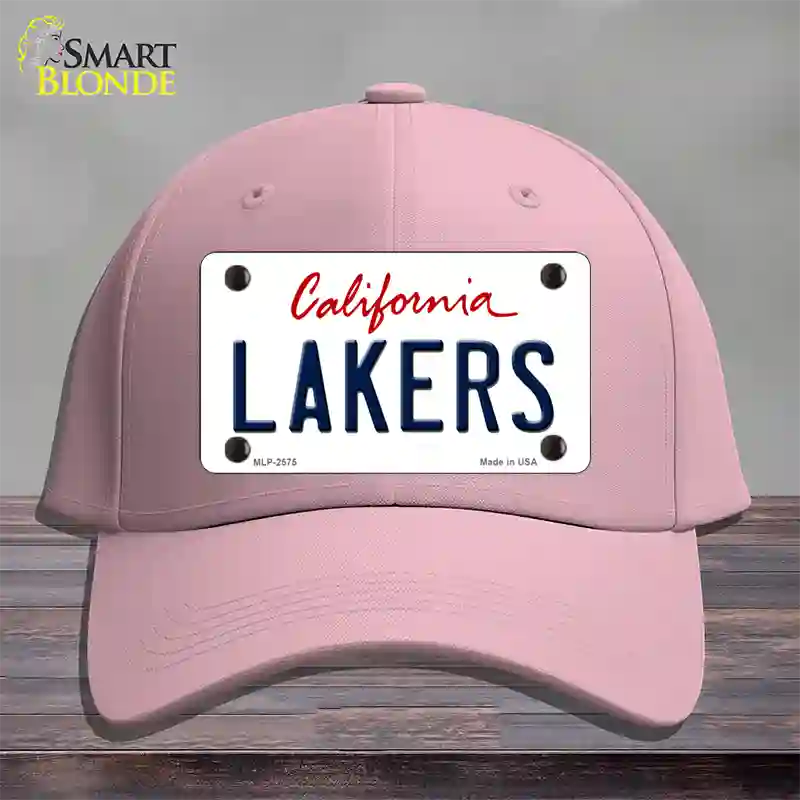 Lakers California State Novelty License Plate Hat Cotton / Pink