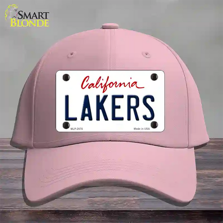 Lakers California State Novelty License Plate Hat Cotton / Pink