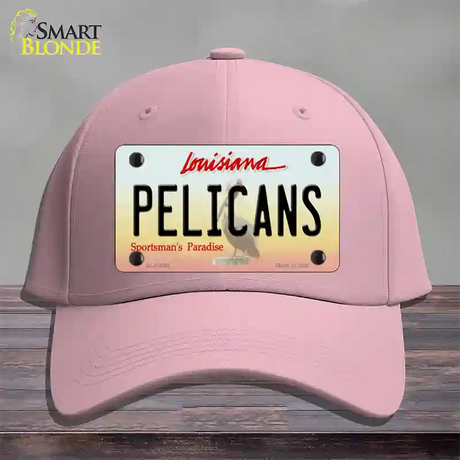 Pelicans Louisiana State Novelty License Plate Hat Cotton / Pink