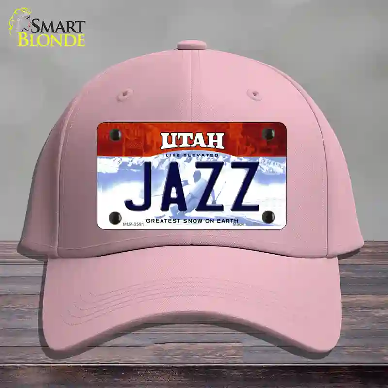 Jazz Utah State Novelty License Plate Hat Cotton / Pink