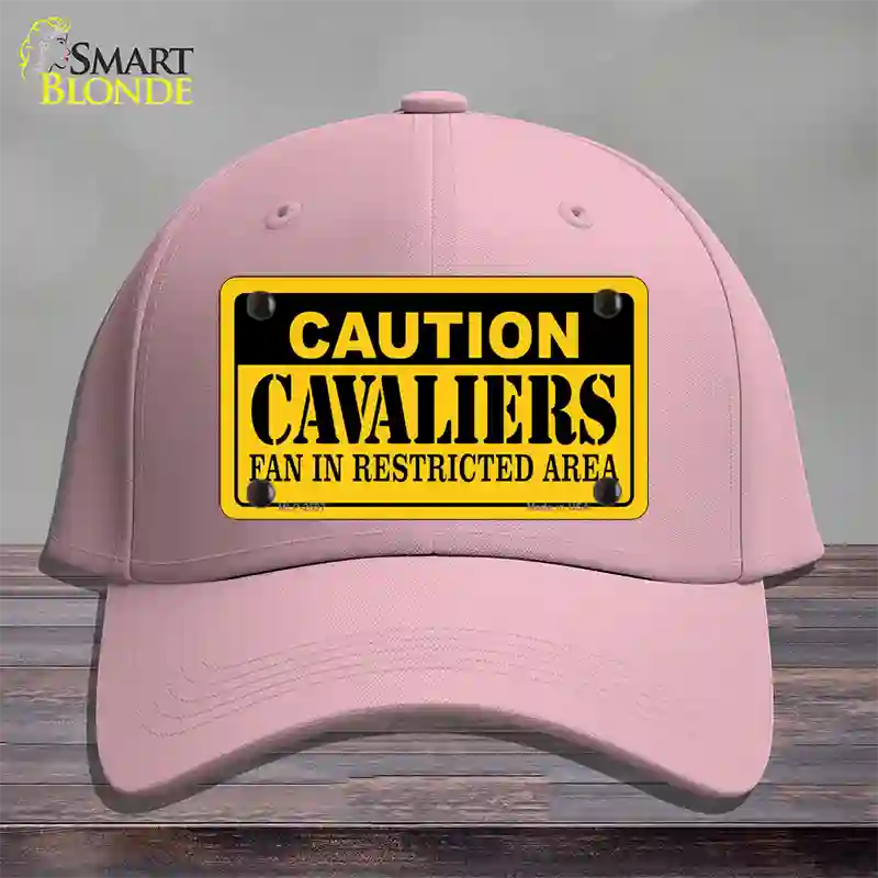 Caution Cavaliers Fan Novelty License Plate Hat Cotton / Pink