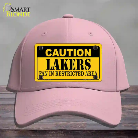 Caution Lakers Fan Novelty License Plate Hat Cotton / Pink