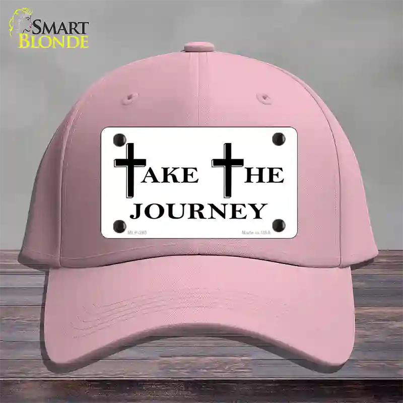 Take The Journey Vanity Novelty License Plate Hat Cotton / Pink