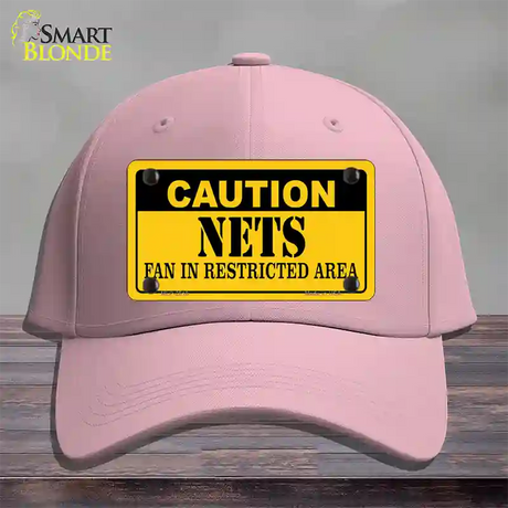 Caution Nets Fan Novelty License Plate Hat Cotton / Pink