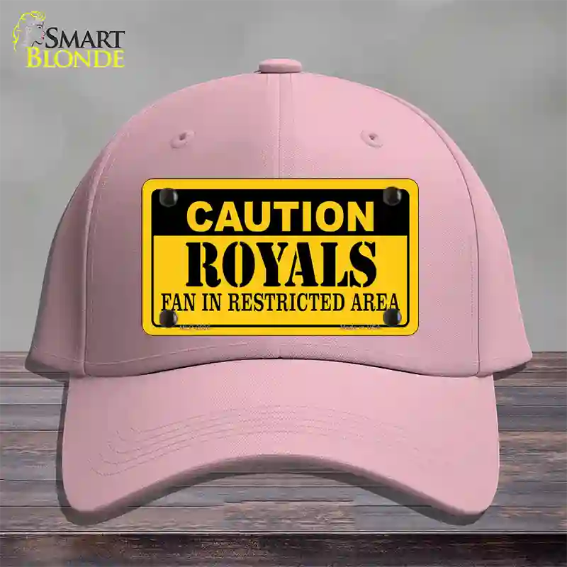 Caution Royals Fan Novelty License Plate Hat Cotton / Pink