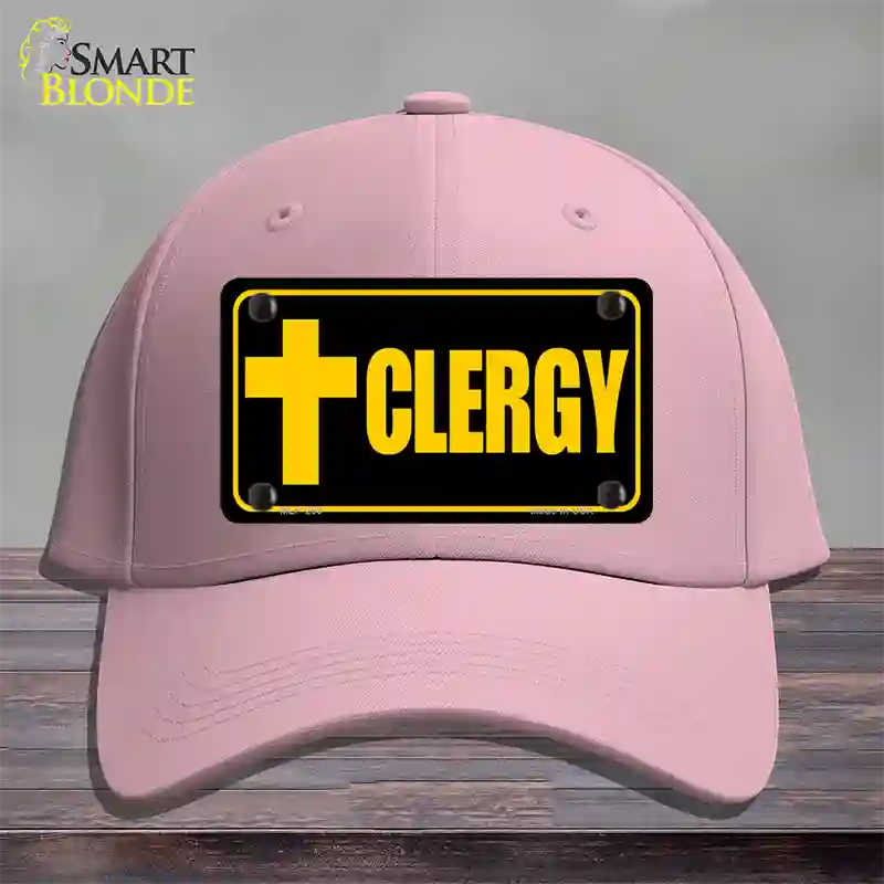 Clergy Vanity Novelty License Plate Hat Cotton / Pink