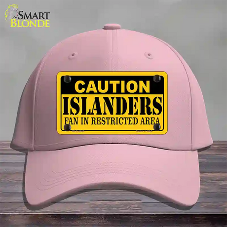 Caution Islanders Novelty License Plate Hat Cotton / Pink